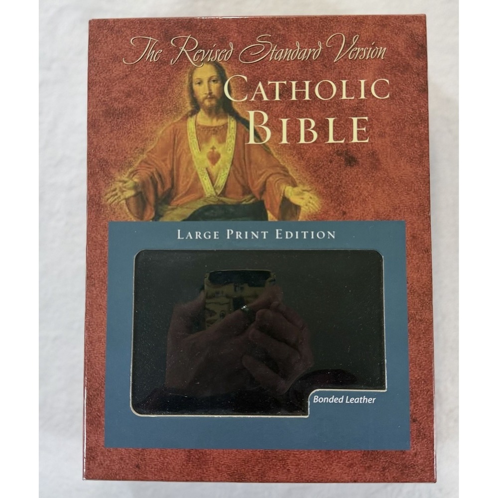 NEW RSV Catholic Bible Large Print-Black Bonded Leather & Indexed, 9781594170768